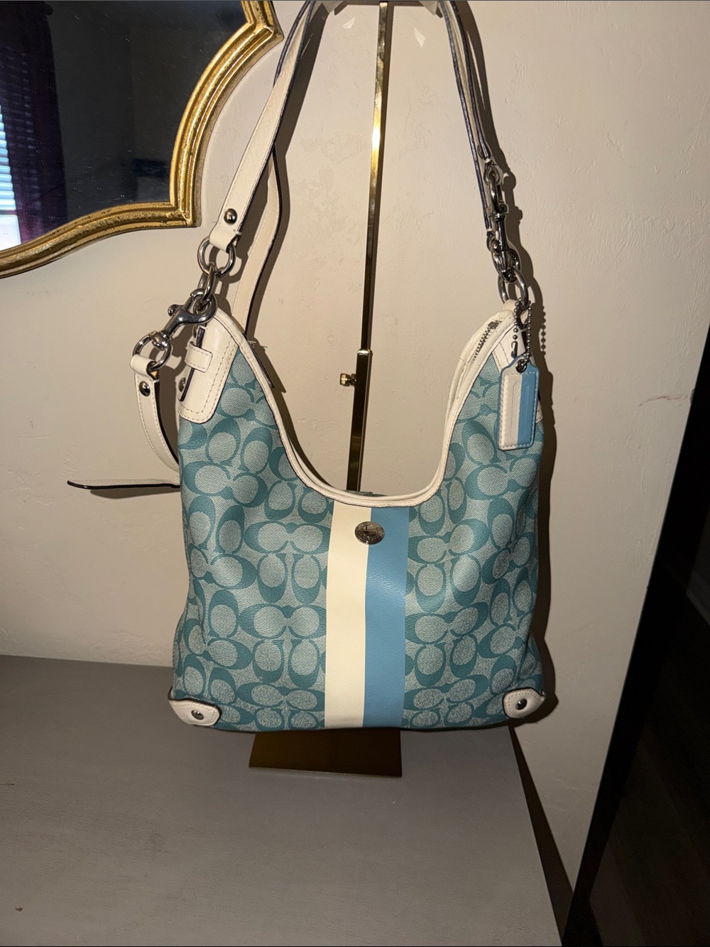 Coach Signature Stripe Chelsea Hobo bag